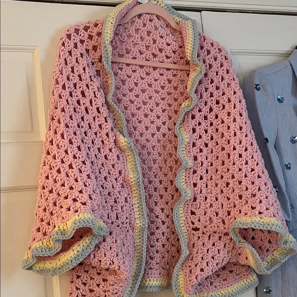 Pink Crochet Women's SHAWL